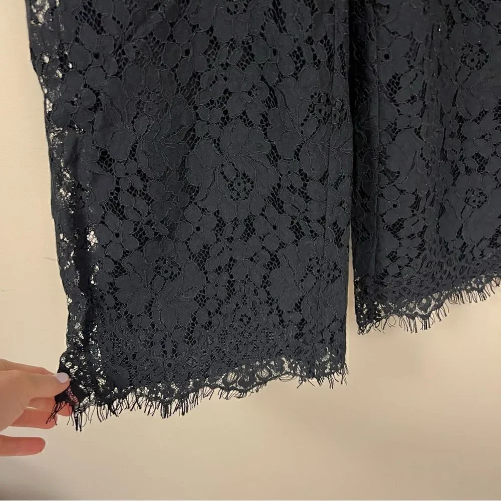 - Isaac Mizrahi- black Lace Culotte Pants. s/XS